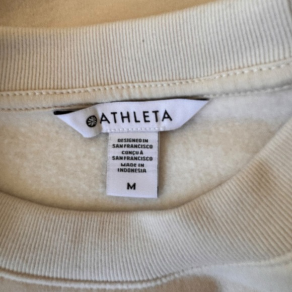 Athleta - NWT Power of She Crew Sweatshirt in Pelican Cream Sz M - Picture 6 of 8